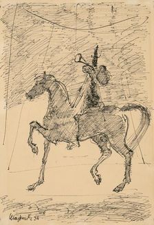 Jester on a Horse, 1938. Creator: Cyprian Majernik