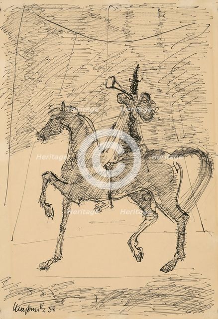 Jester on a Horse, 1938. Creator: Cyprian Majernik.