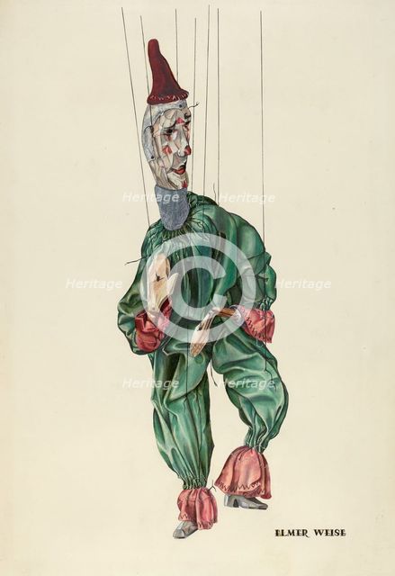 Jester, c. 1938. Creator: Elmer Weise.