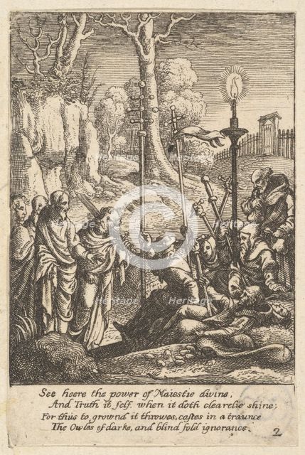 Jesus confronting his detractors, 1625-77. Creator: Wenceslaus Hollar.