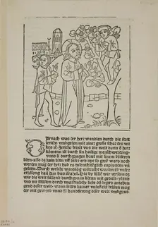 Jesus Calling Zacchaeus from Geistliche Auslegung des Lebens Jesu...c. 1485...assembled 1929. Creators: Unknown, Johann Zainer, Wilhelm Ludwig Schreiber
