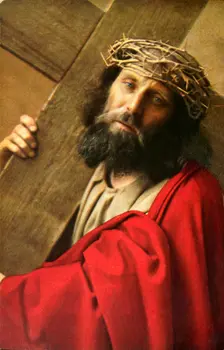 Jesus carrying the cross, 1922. Creator: Henry Traut
