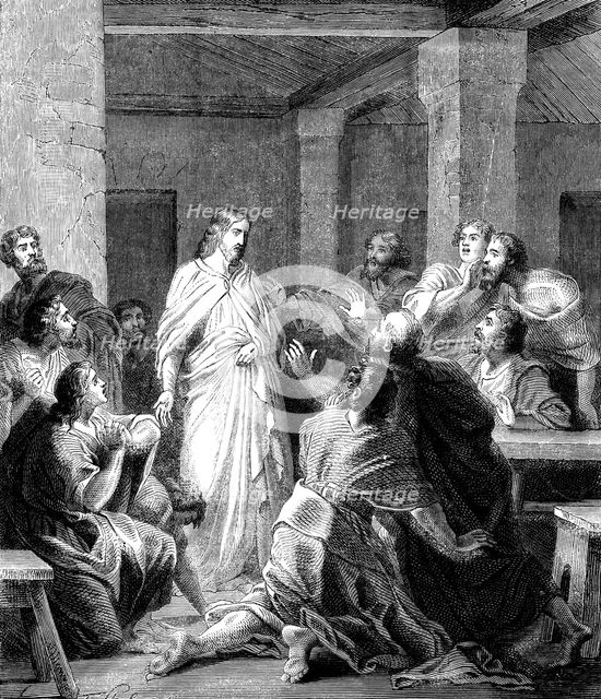 Jesus Christ appearing to his disciples after his resurrection. Artist: Unknown