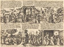 Jesus Christ Giving the Mission to the Apostles and Other New Testament Scenes. Creator: Daniel Hopfer