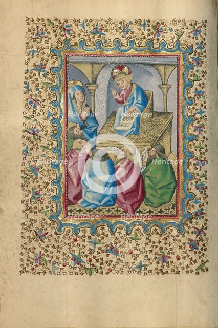 Jesus Among the Doctors; Book of Hours, about 1460. Creator: Unknown.