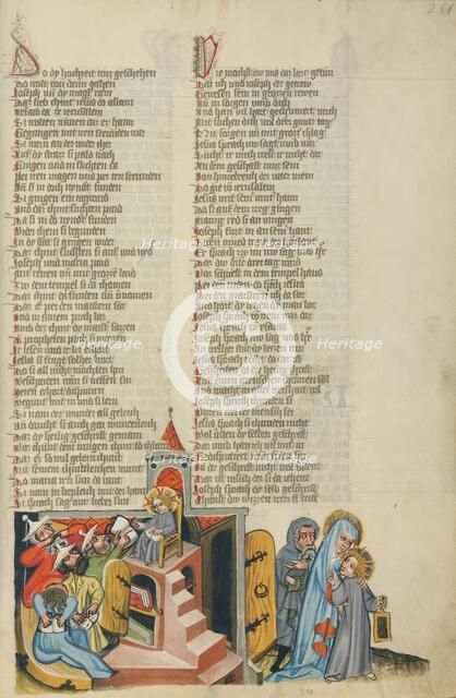 Jesus Among the Doctors; Weltchronik, about 1400-1410. Creator: Unknown.