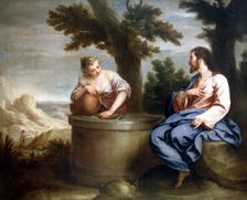 Jesus and the Samaritan oil on canvas by Alonso Cano