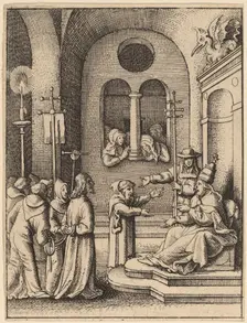 Jesus again before Caiaphas. Creator: Wenceslaus Hollar