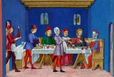 Jesus ask: "Is it lawful to heal on the Sabbath?", Codex of Predis, 1476. Creator: Cristoforo De Predis