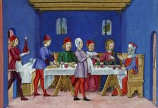 Jesus ask: "Is it lawful to heal on the Sabbath?", Codex of Predis, 1476. Creator: Cristoforo De Predis