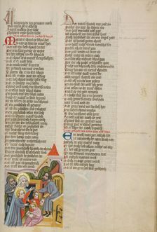 Jesus at School; Weltchronik, about 1400-1410. Creator: Unknown