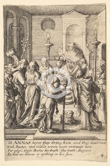 Jesus before Annas, 1625-77. Creator: Wenceslaus Hollar.