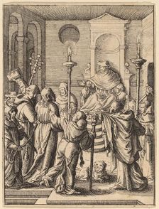 Jesus before Annas. Creator: Wenceslaus Hollar