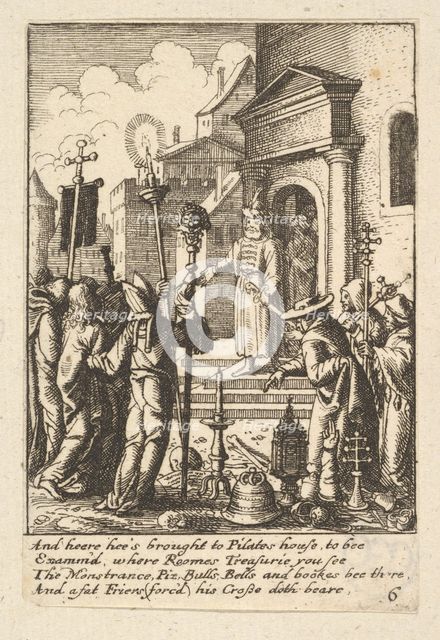 Jesus before Pilate, 1625-77. Creator: Wenceslaus Hollar.