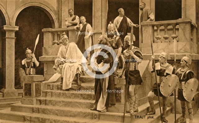 Jesus before Pilate, 1922.  Creator: Henry Traut.
