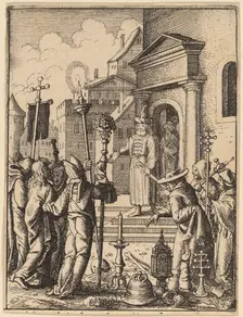 Jesus before Pilate. Creator: Wenceslaus Hollar