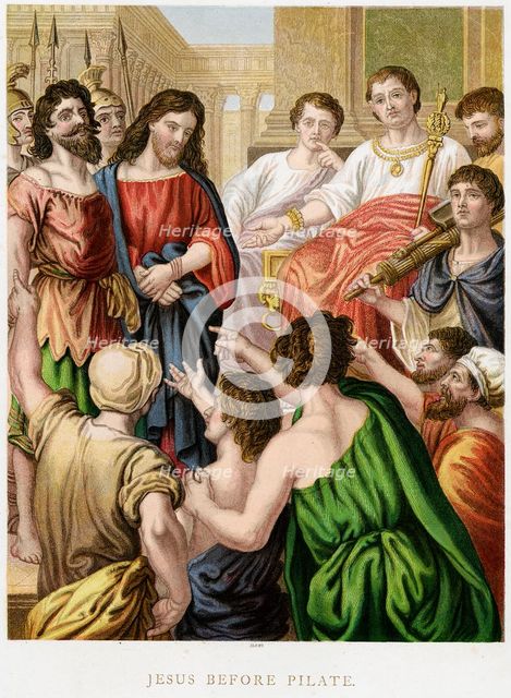 'Jesus before Pilate', mid 19th century. Artist: Unknown