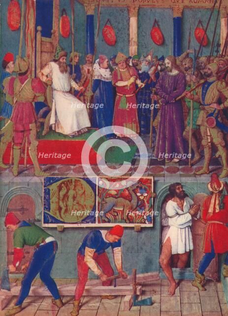 'Jesus Before Pontius Pilate', c1455, (1939). Artist: Jean Fouquet.