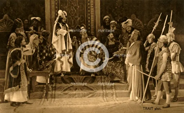 Jesus before the Sanhedrin, 1922. Creator: Henry Traut.