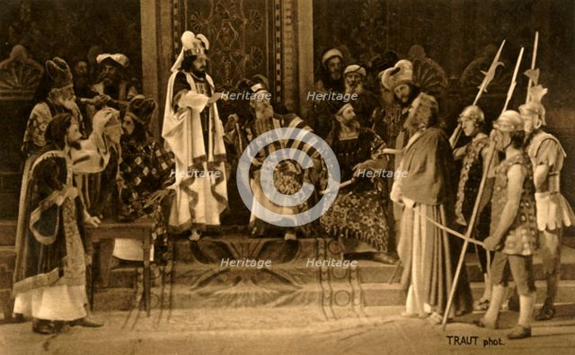Jesus before the Sanhedrin, 1922. Creator: Henry Traut.