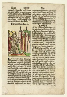 Jesus Foretelling the Destruction of Jerusalem from Spiegel menschlicher Behältnis..., 1929. Creators: Unknown, Johann Schönsperger the Elder, Wilhelm Ludwig Schreiber