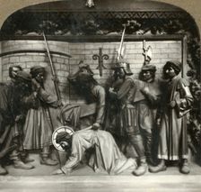 Jesus falls the second time under the weight of the cross c1920s. Creator: Unknown
