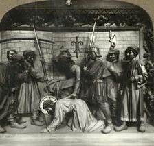 Jesus falls the second time under the weight of the cross c1920s. Creator: Unknown