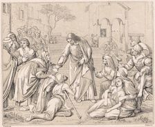 Jesus healing the multitudes, c1880