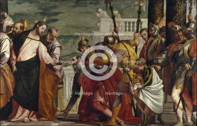 Jesus healing the servant of a Centurion. Artist: Veronese, Paolo (1528-1588)