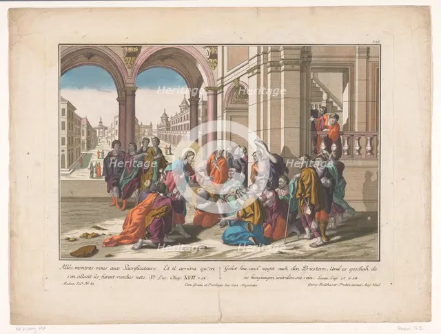 Jesus heals ten lepers, 1742-1801. Creator: Anon.
