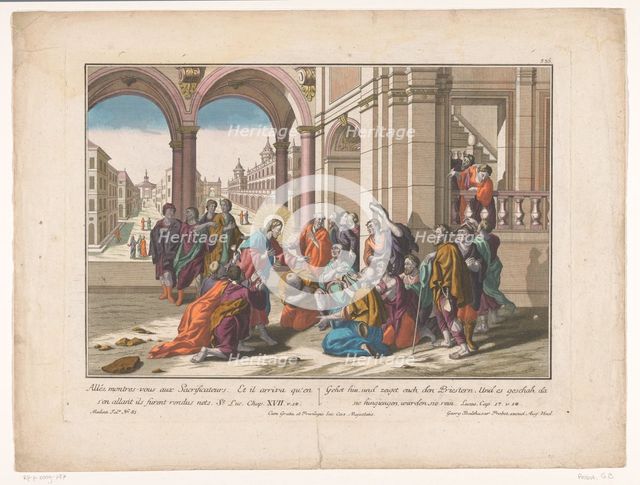 Jesus heals ten lepers, 1742-1801. Creator: Anon.