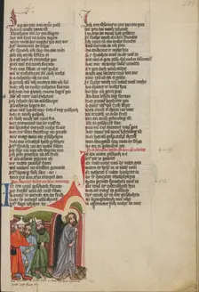 Jesus Hiding from the Israelites; Weltchronik, about 1400-1410. Creator: Unknown