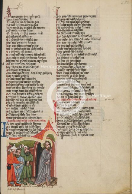 Jesus Hiding from the Israelites; Weltchronik, about 1400-1410. Creator: Unknown.