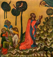 Jesus in the Olive Grove c1350 (1955).Artist: Master of the Vyssi Brod Altar