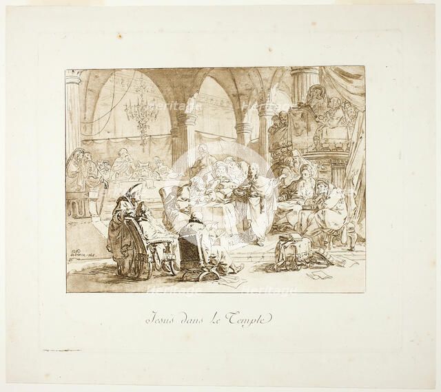 Jesus in the Temple, n.d. Creator: Jean Baptiste Le Prince.