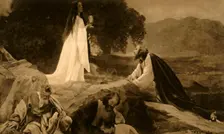Jesus on the Mount of Olives, 1922. Creator: Henry Traut