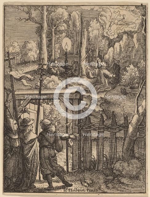 Jesus on the Mount of Olives. Creator: Wenceslaus Hollar.