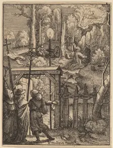 Jesus on the Mount of Olives. Creator: Wenceslaus Hollar
