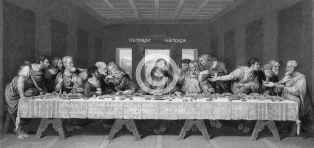 'Jesus said, - one of you that eateth with me shall betray me', mid 19th century. Creator: W Chevalier.