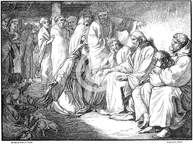 Jesus speaking with the woman of Canaan, 1865. Artist: Unknown