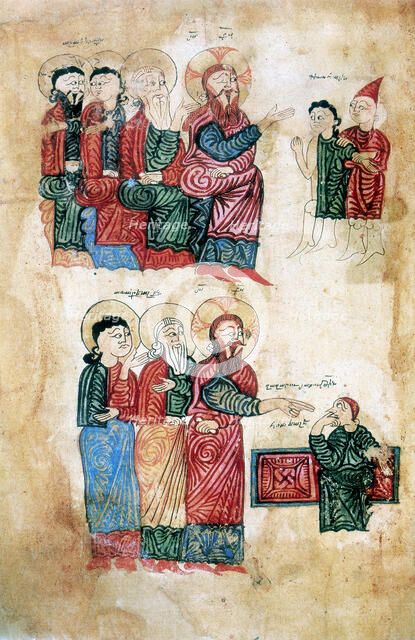 Jesus performing miracles, 1394. Artist: Rotakes