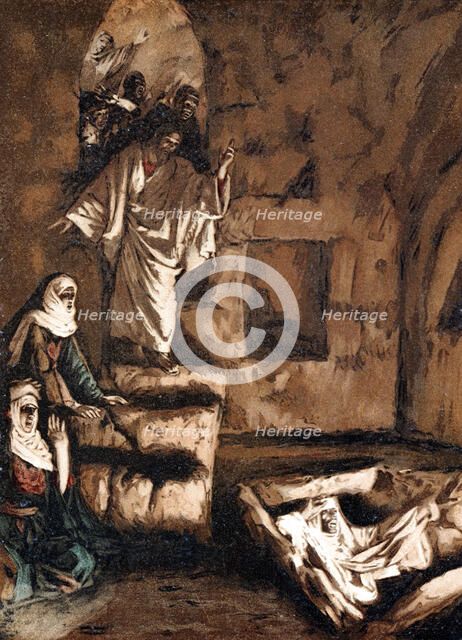 Jesus raising Lazarus from the tomb, 1897. Artist: James Tissot