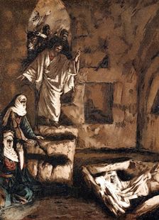 Jesus raising Lazarus from the tomb, 1897. Artist: James Tissot