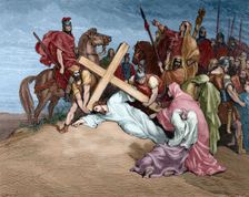 Jesus reaches the top of Calvary, mid-late 19th century. Creator: Jules Jean Marie Joseph Huyot