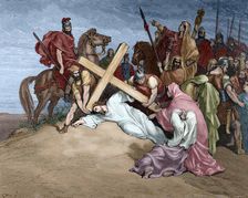 Jesus reaches the top of Calvary, mid-late 19th century. Creator: Jules Jean Marie Joseph Huyot