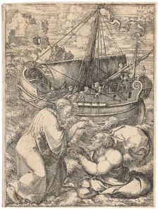 Jesus Walks on Water, 1525. Creator: Vellert; Dirk Jacobsz. (1480/85-1547)