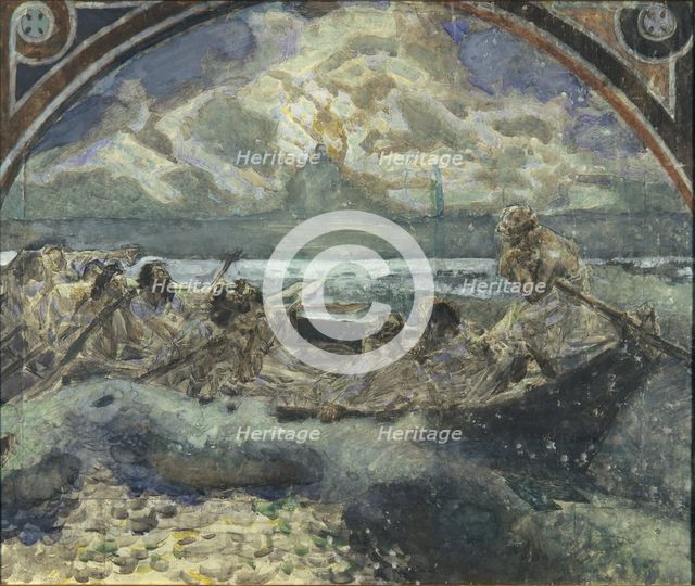 Jesus Walks on Water, 1890. Artist: Vrubel, Mikhail Alexandrovich (1856-1910)