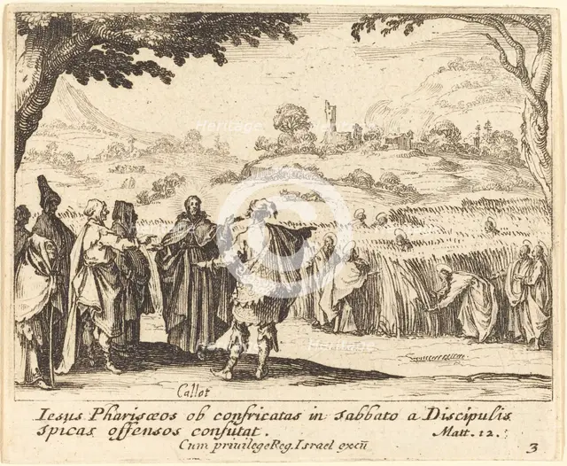 Jesus with the Pharisees, 1635. Creator: Jacques Callot.