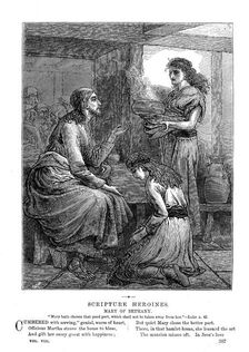 Jesus with Mary and Martha, c1870