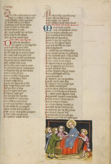 Jesus Talking to Other Children; Weltchronik about 1400-1410. Creator: Unknown